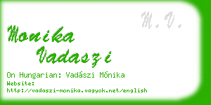 monika vadaszi business card