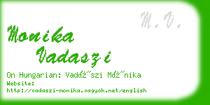 monika vadaszi business card